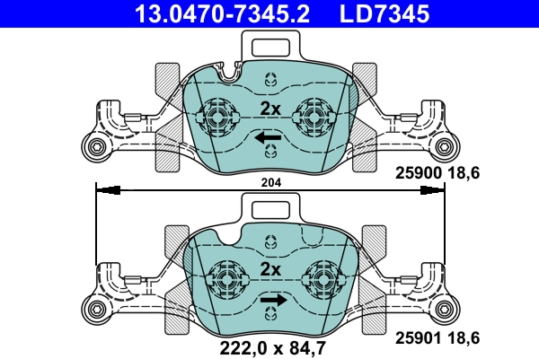 Set placute frana