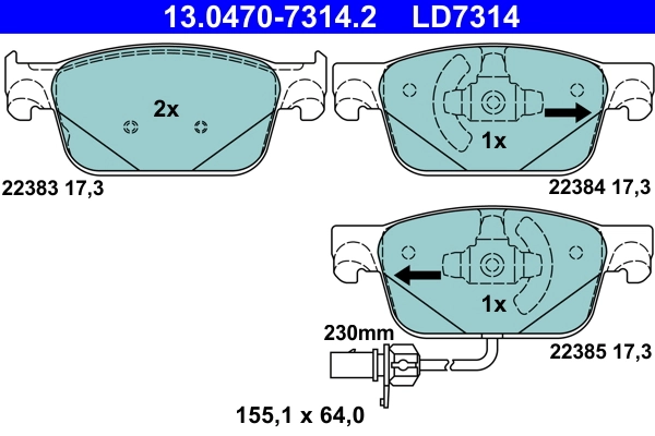 Set placute frana