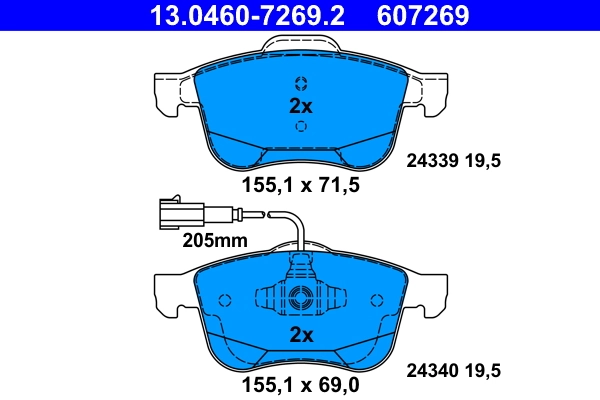 Set placute frana