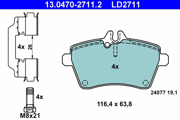 Set placute frana