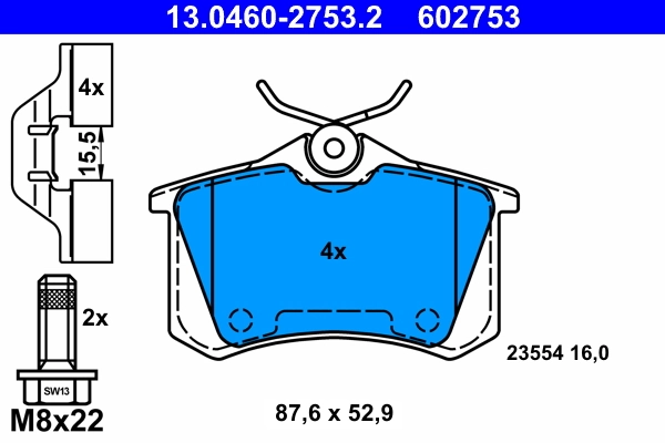 Set placute frana