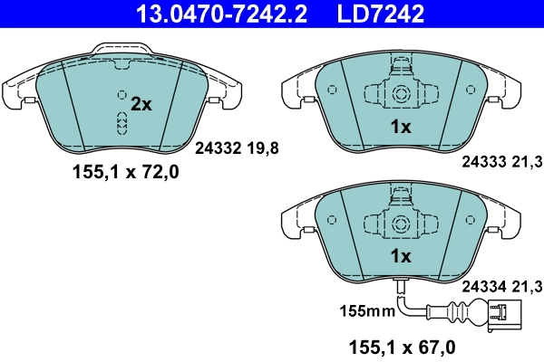 Set placute frana
