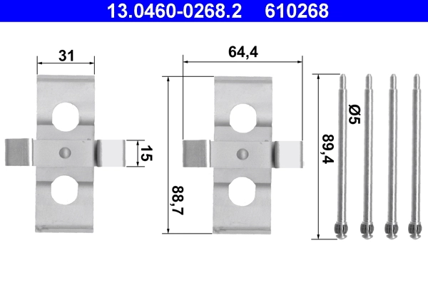 Set accesorii placute frana