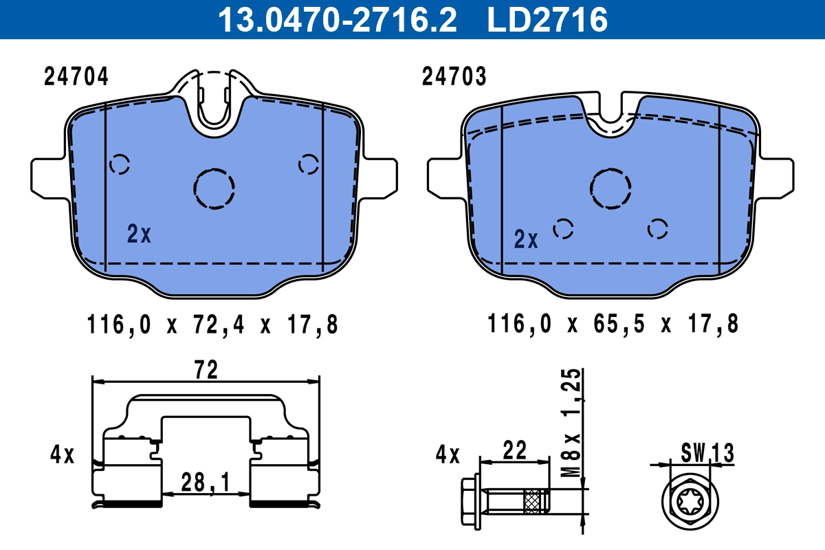 Set placute frana