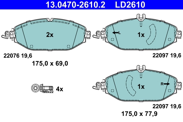 Set placute frana