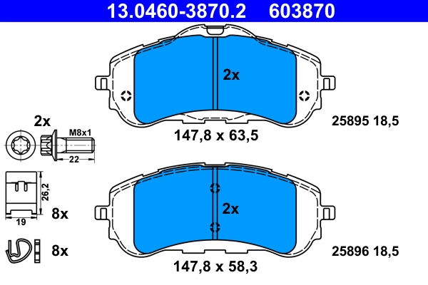 Set placute frana