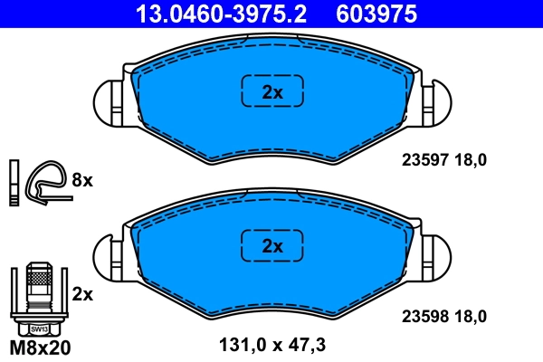 Set placute frana