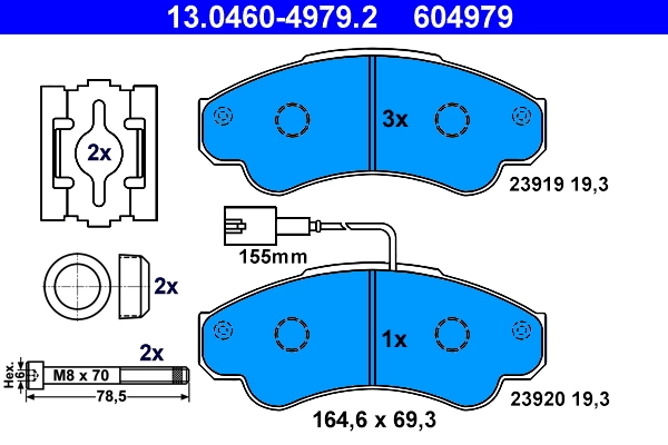 Set placute frana
