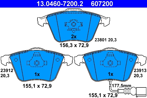 Set placute frana