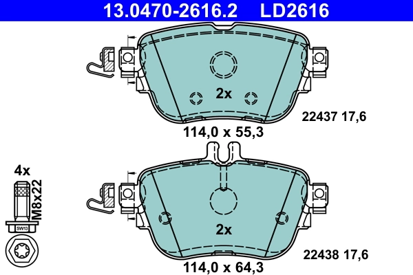 Set placute frana