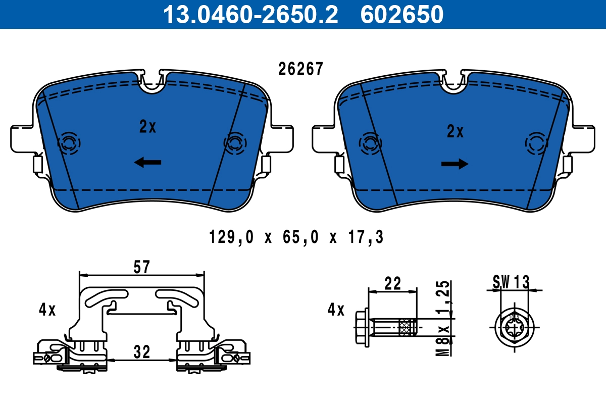 Set placute frana