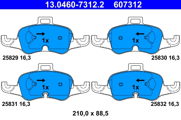 Set placute frana