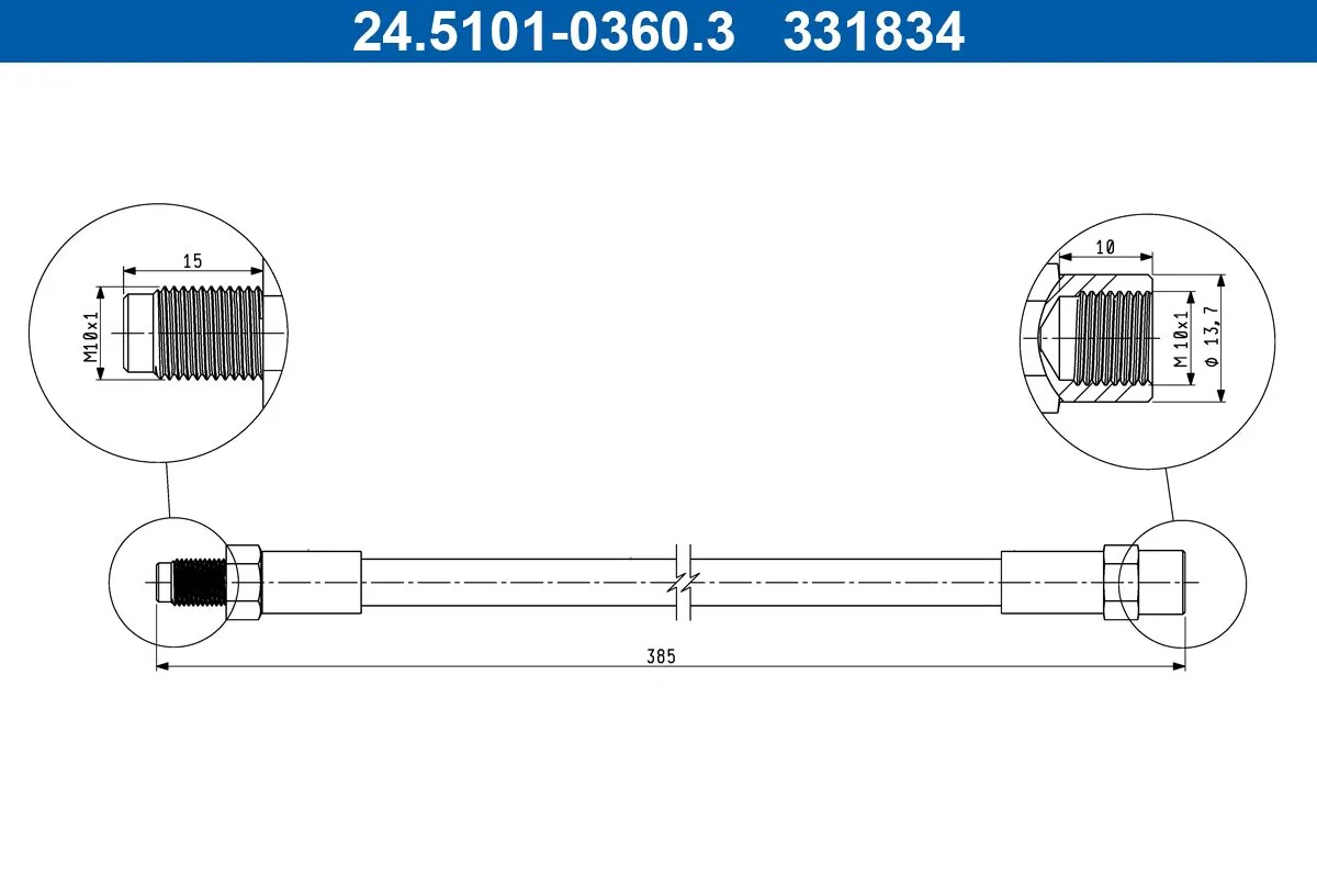 Przewad HAM. ELAST. DB P. W123 76-85 LE/PR