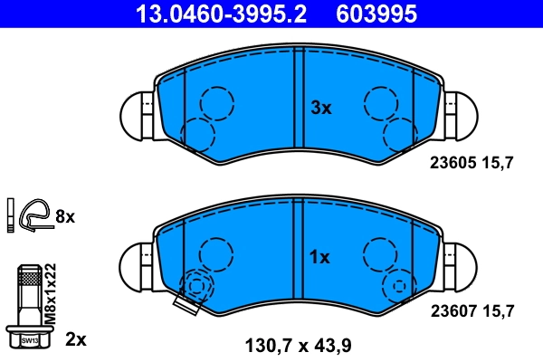 Set placute frana