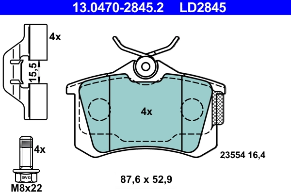 Set placute frana
