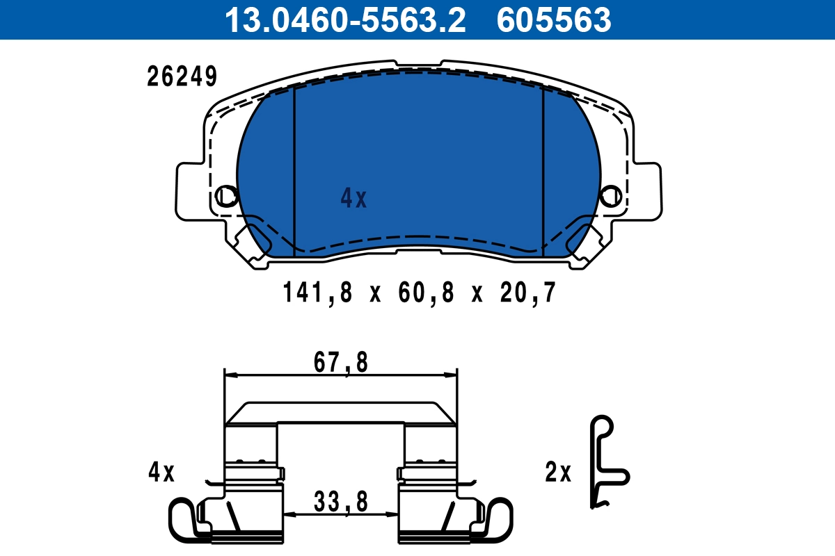 Set placute frana