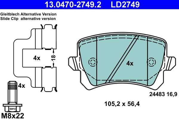 Set placute frana