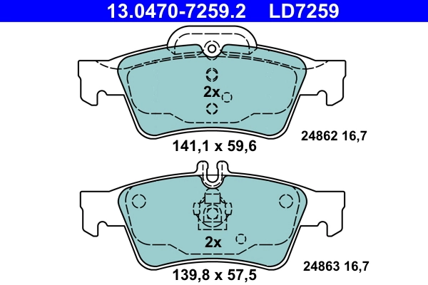 Set placute frana