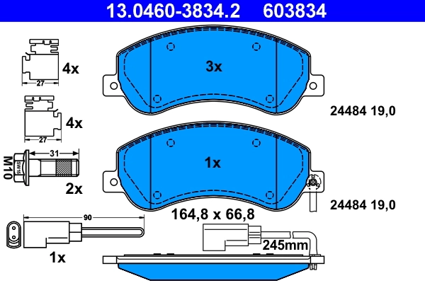 Set placute frana