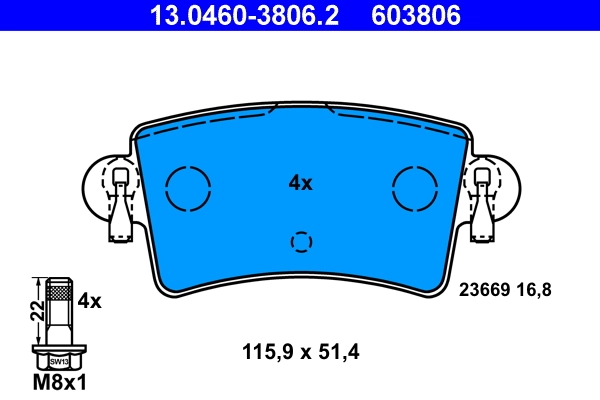 Set placute frana