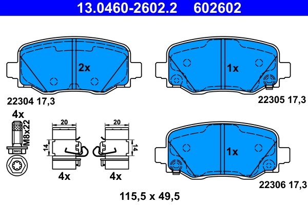 Set placute frana