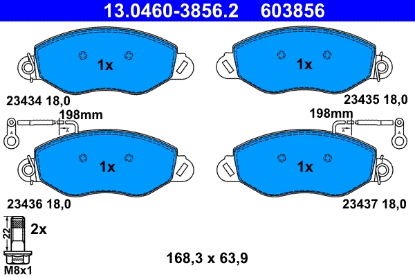Set placute frana