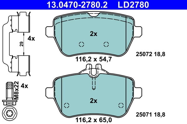 Set placute frana