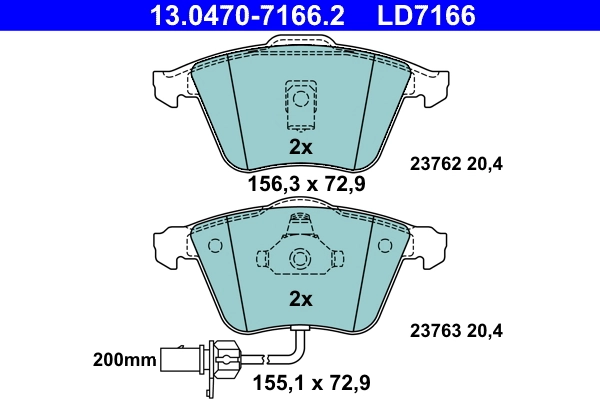 Set placute frana