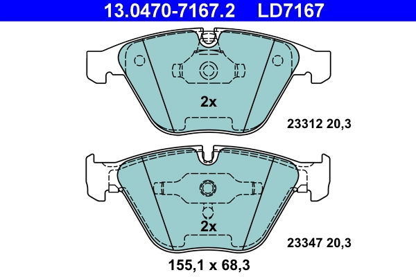 Set placute frana