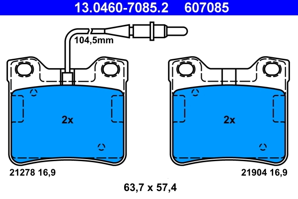 Set placute frana