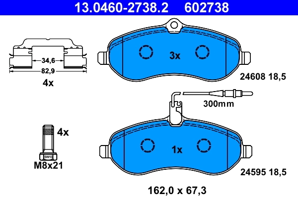 Set placute frana