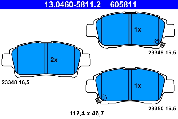 Set placute frana