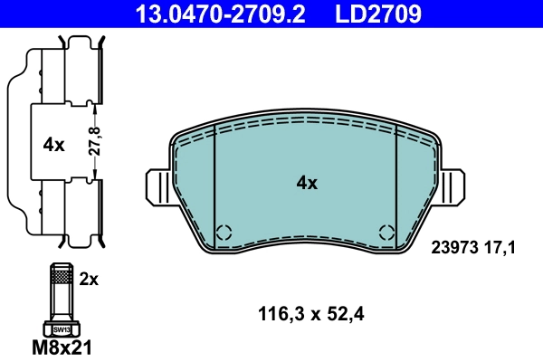 Set placute frana