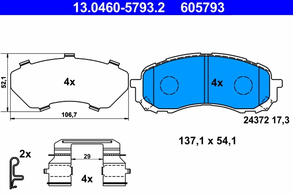 Set placute frana