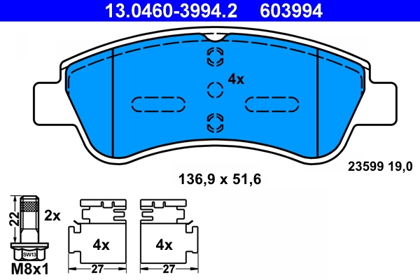 Set placute frana