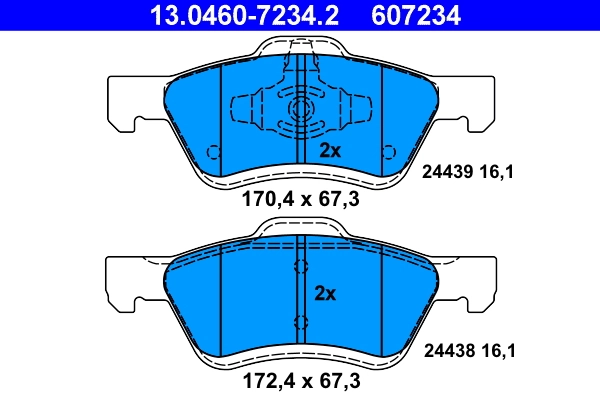 Set placute frana