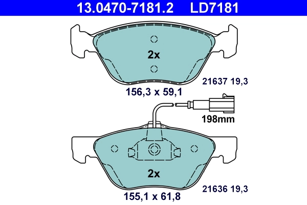 Set placute frana