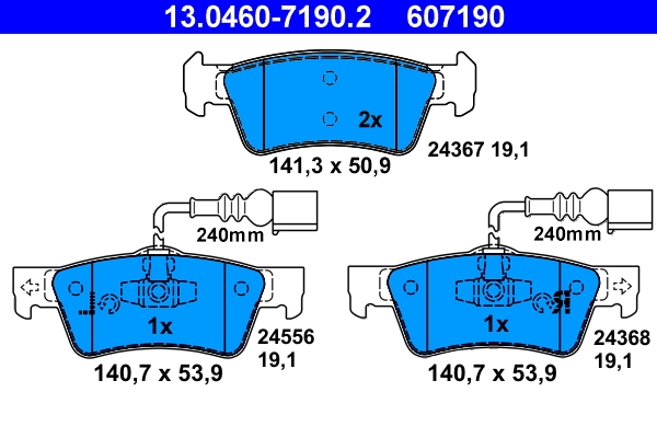 Set placute frana