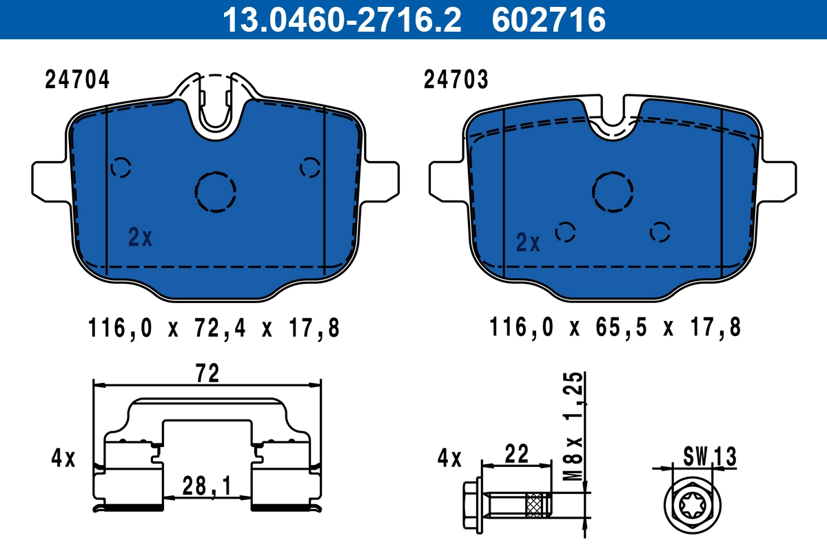 Set placute frana