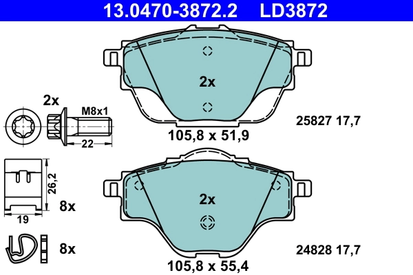 Set placute frana