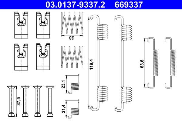 Set accesorii saboti frana