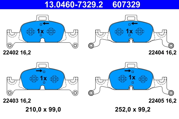 Set placute frana