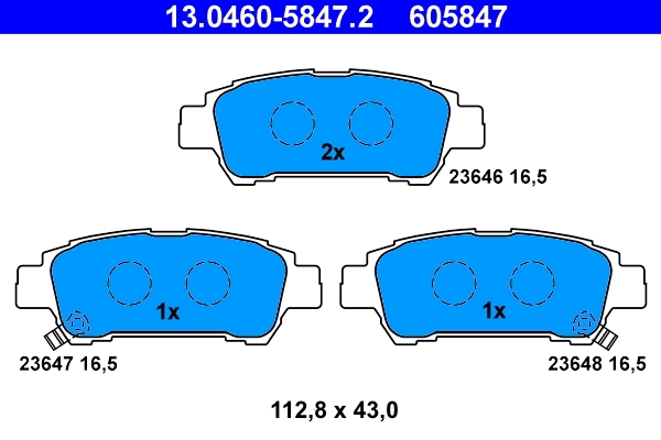 Set placute frana