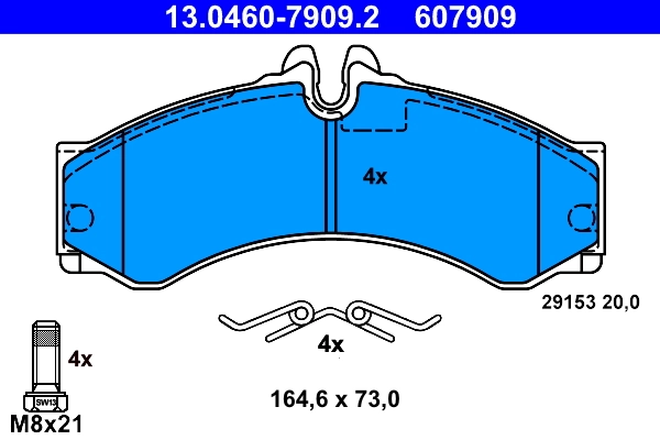 Set placute frana
