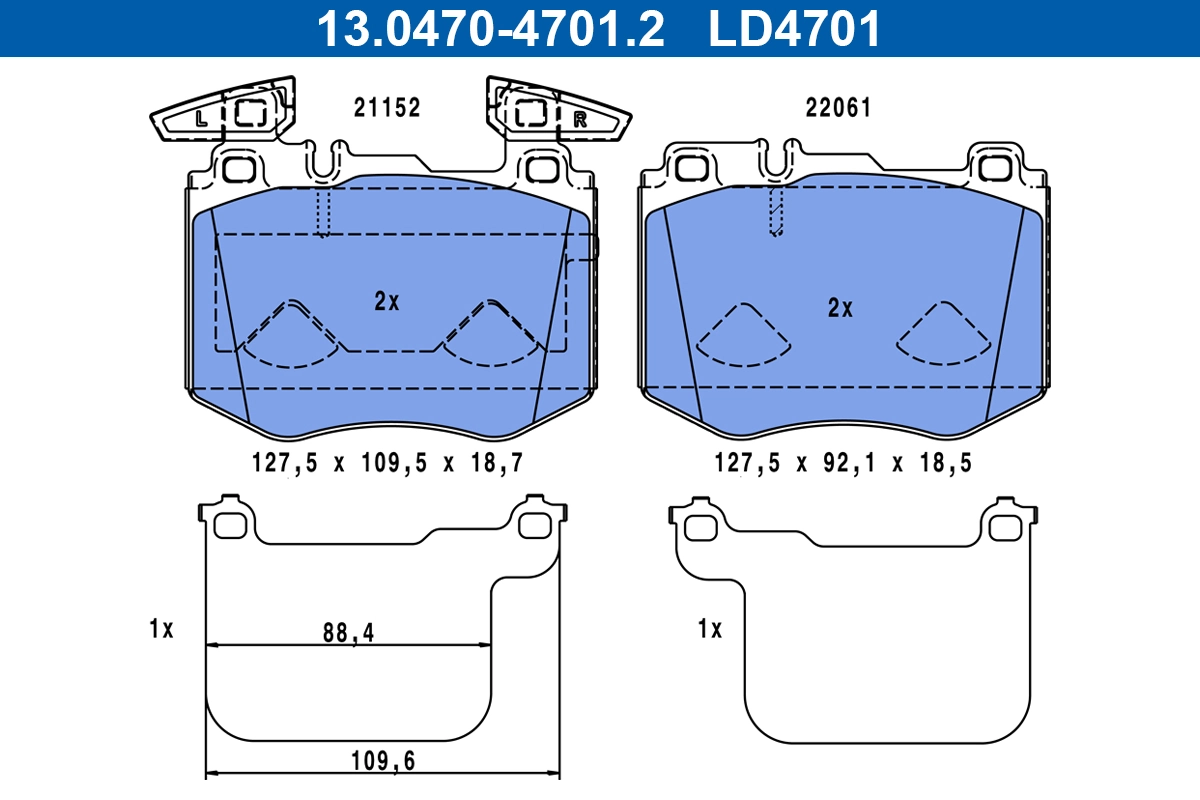 Set placute frana