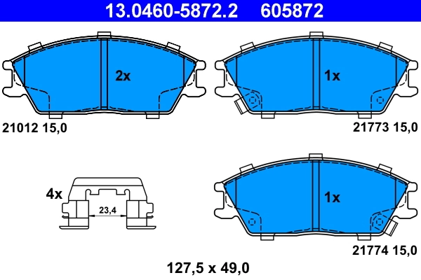 Set placute frana