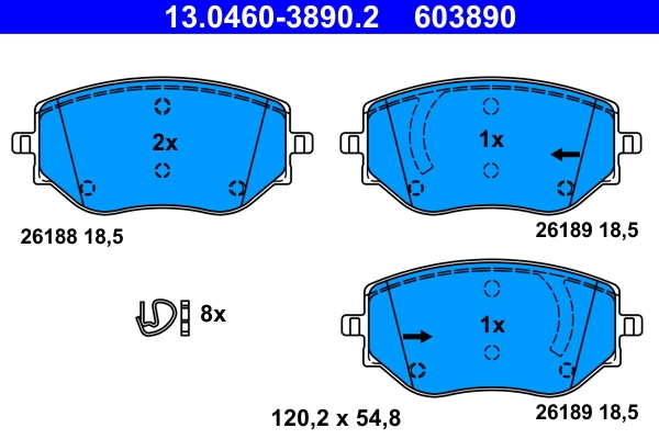 Set placute frana