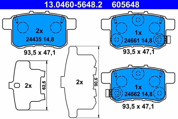 Set placute frana