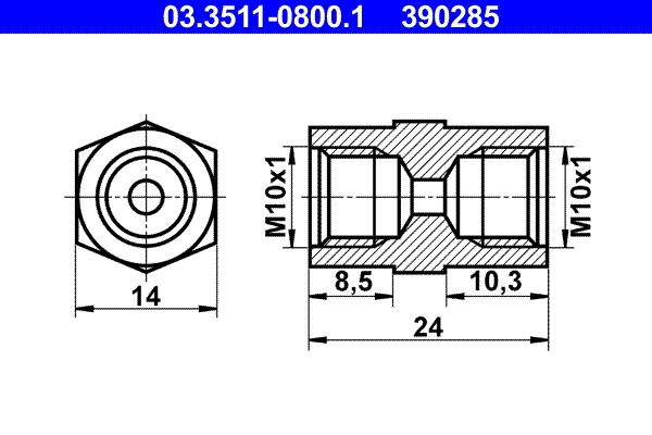Adaptor conducte frana