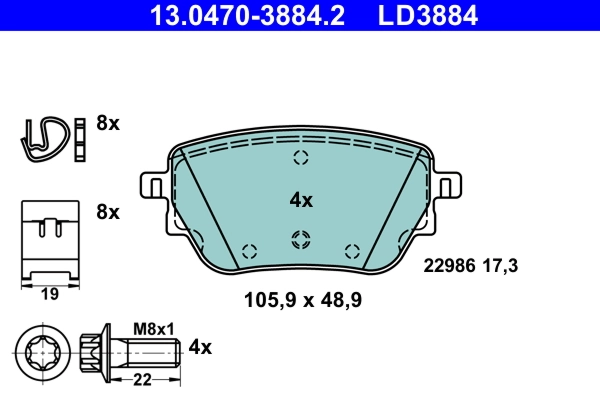 Set placute frana